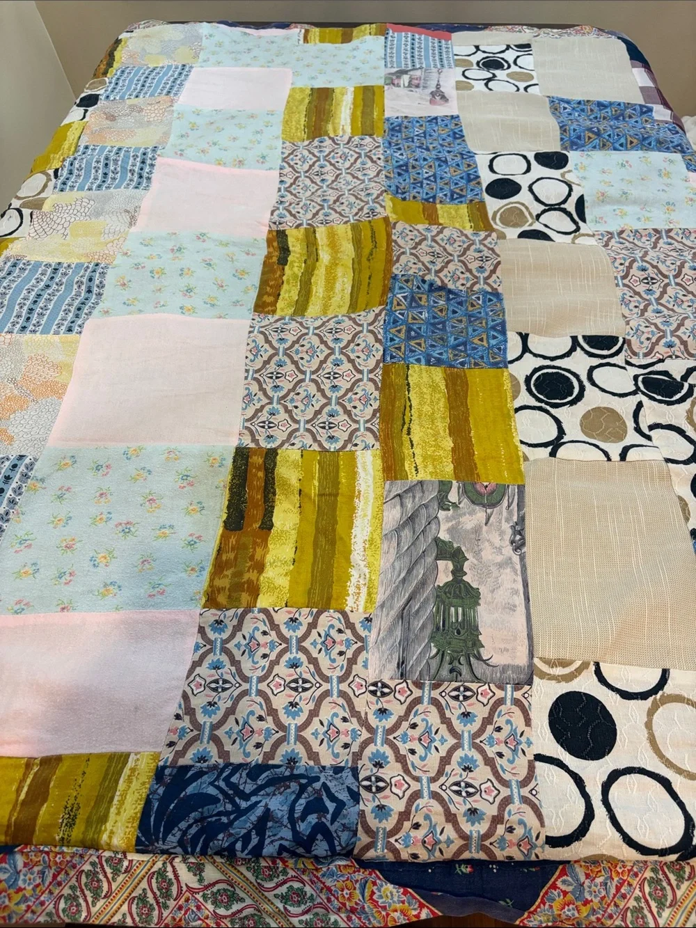 Handmade Vintage Patchwork Cotton Quilt